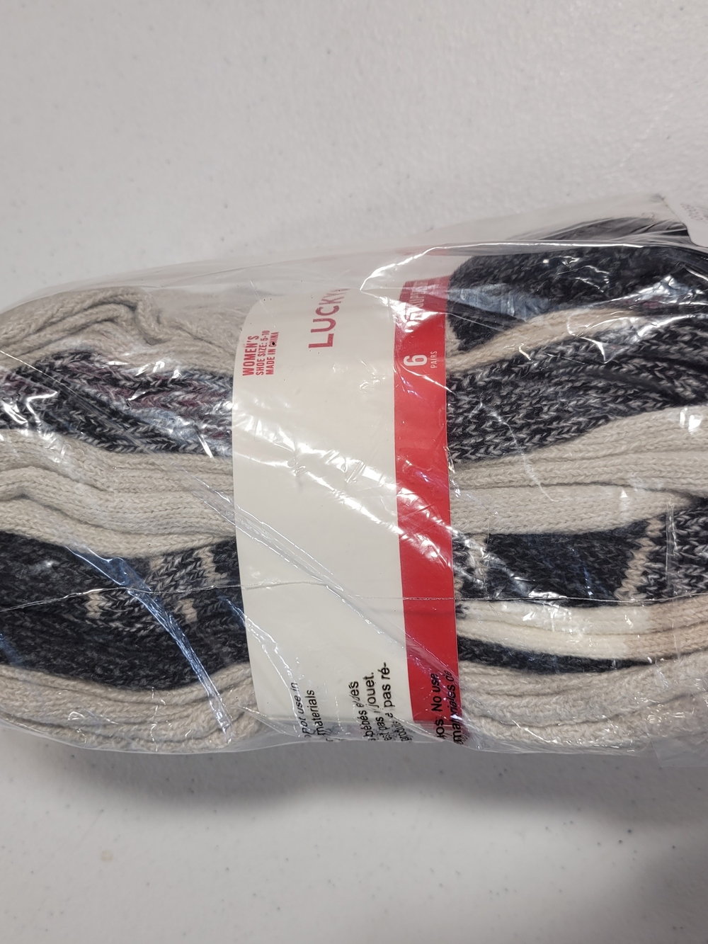 Lucky Brand Gray and Black Super Soft Boot Socks-6 Pair - Picture 2 of 3